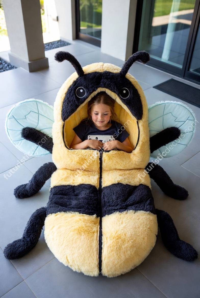 Fluffy Bee Sleeping Bag