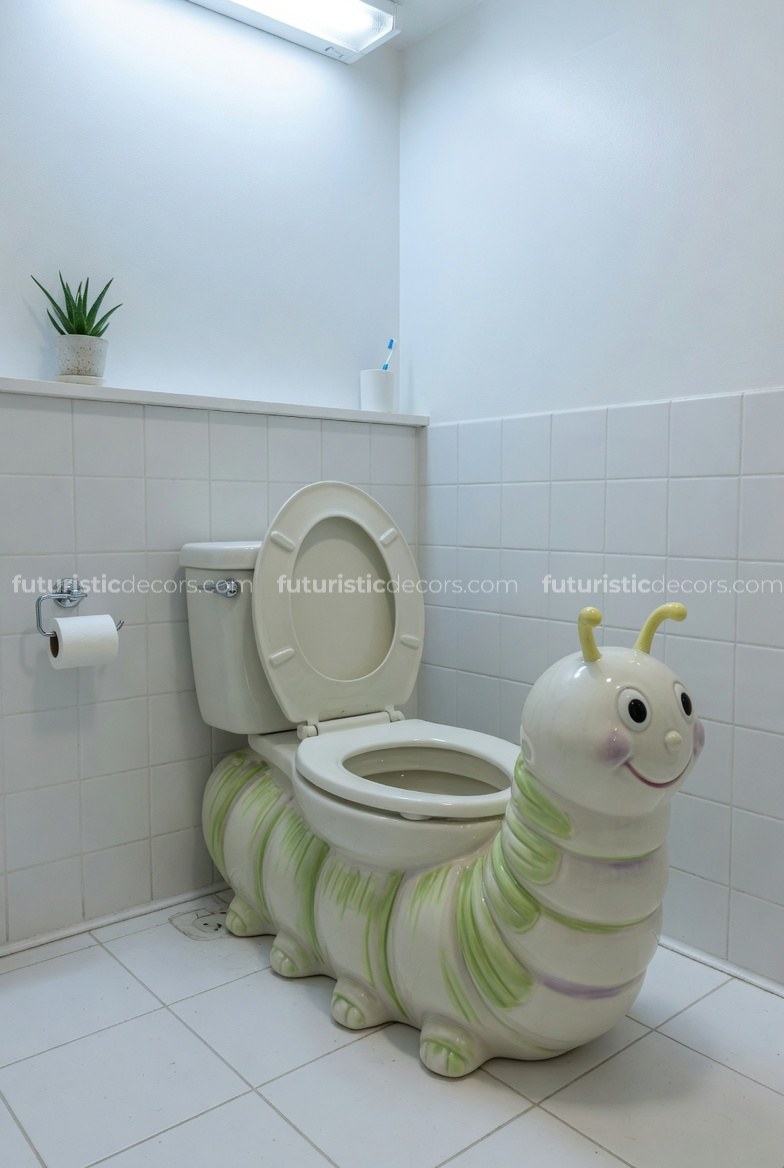 Porcelain Caterpillar Toilet