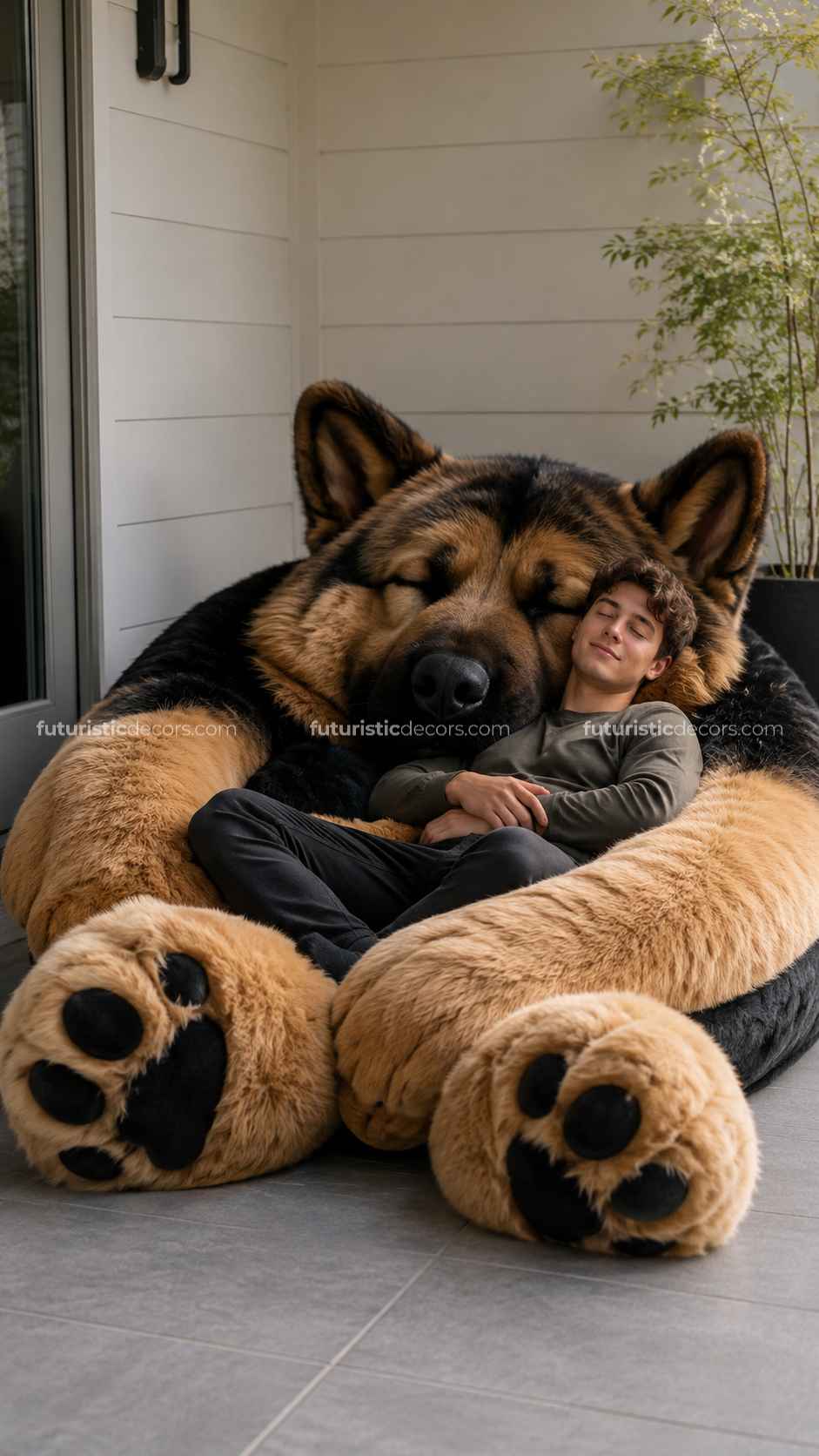 German Shepherd dog bean bag
