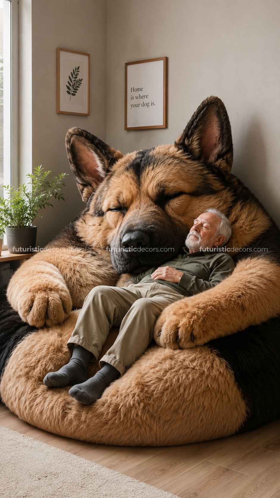 German Shepherd dog bean bag