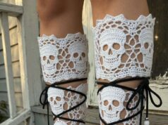 Skull Crochet Sandals | Lace-Up Knee High Trend Skull Crochet Sandals