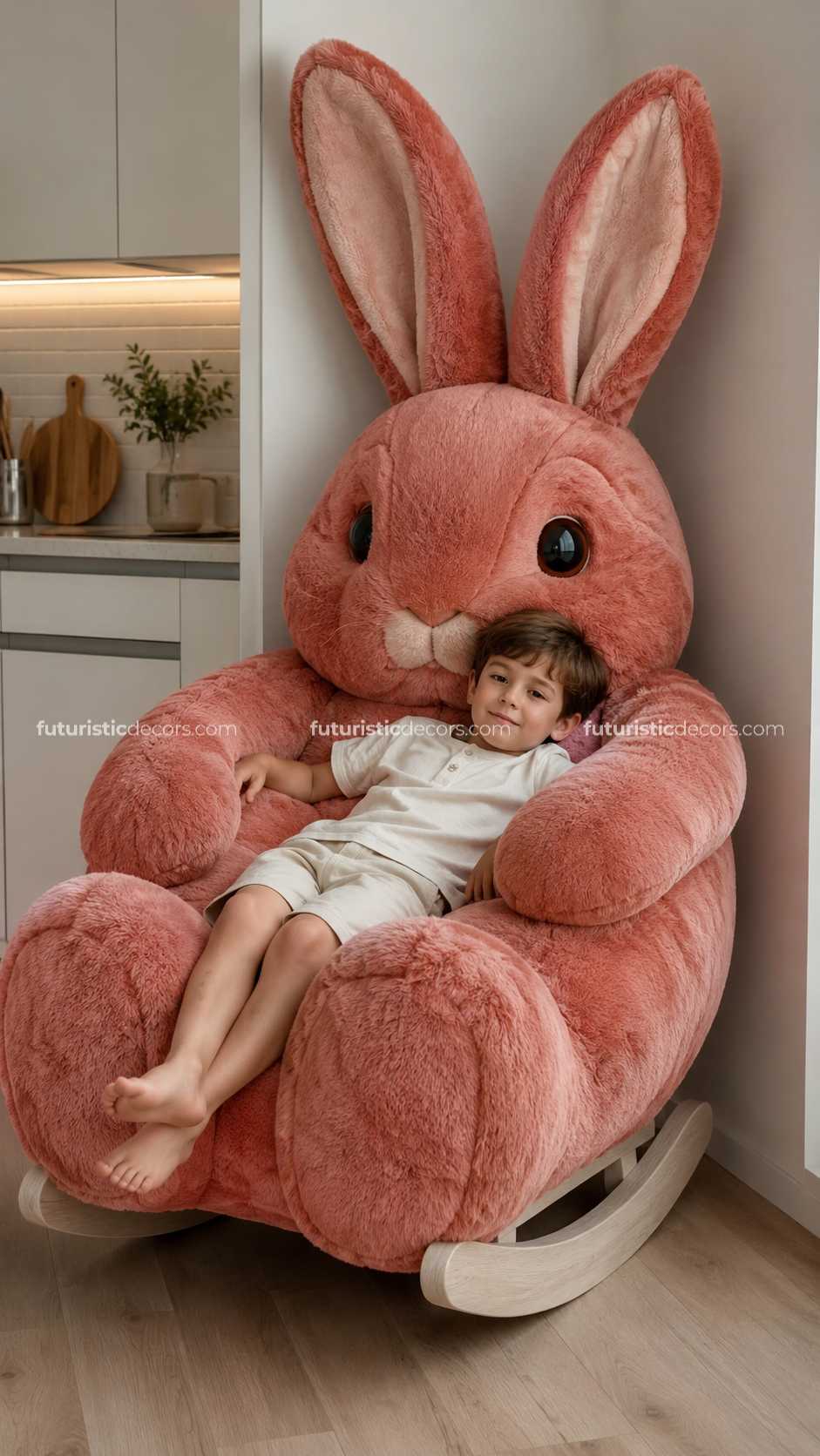 Fluffy Bunny Rocking Chair