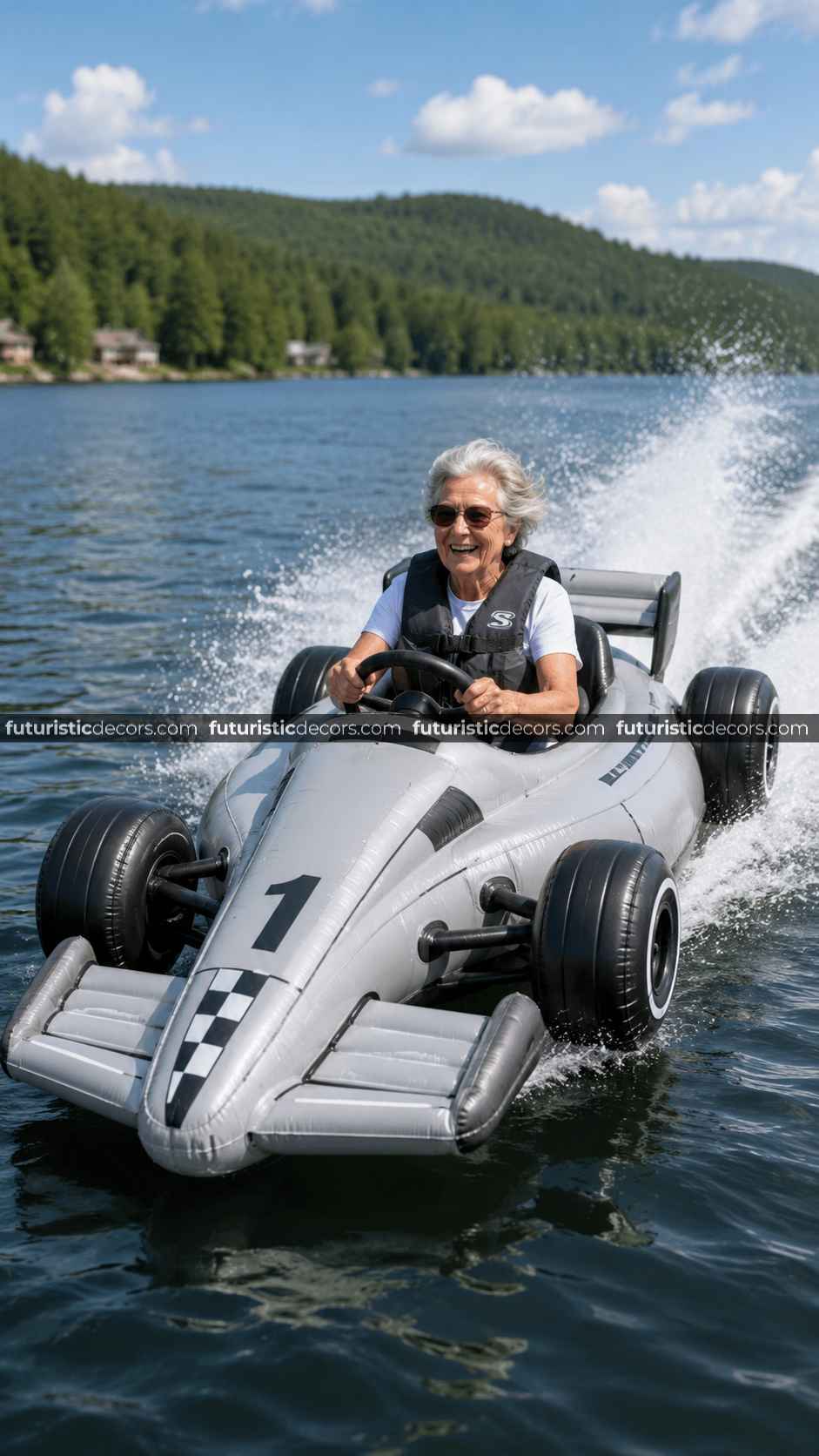 F1 race car inflatable boat