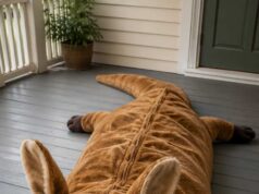Kangaroo Sleeping Bags: Available in White, Brown, Green & Yellow kangaroo-shaped sleeping bag