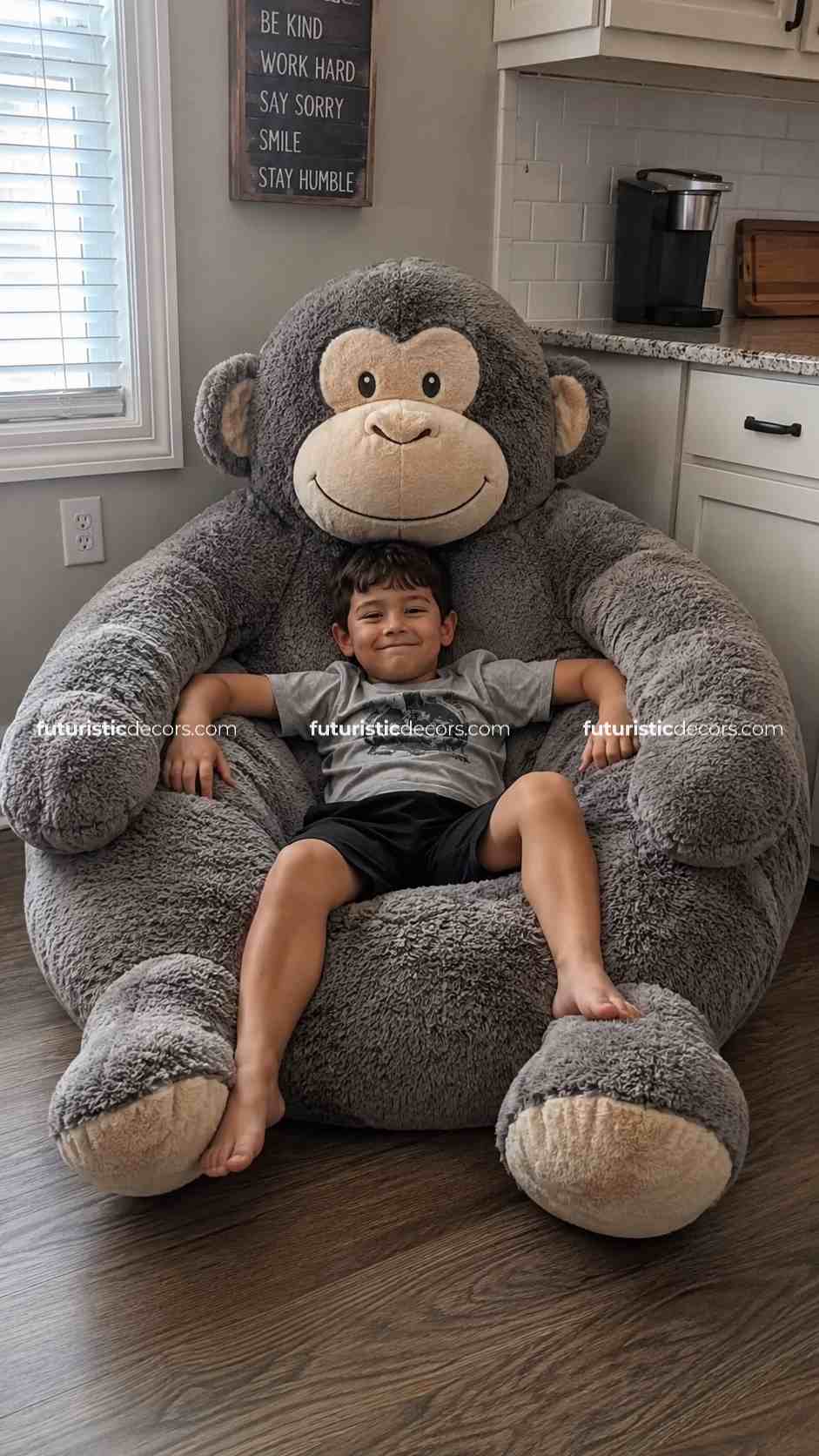 monkey-shaped bean bags