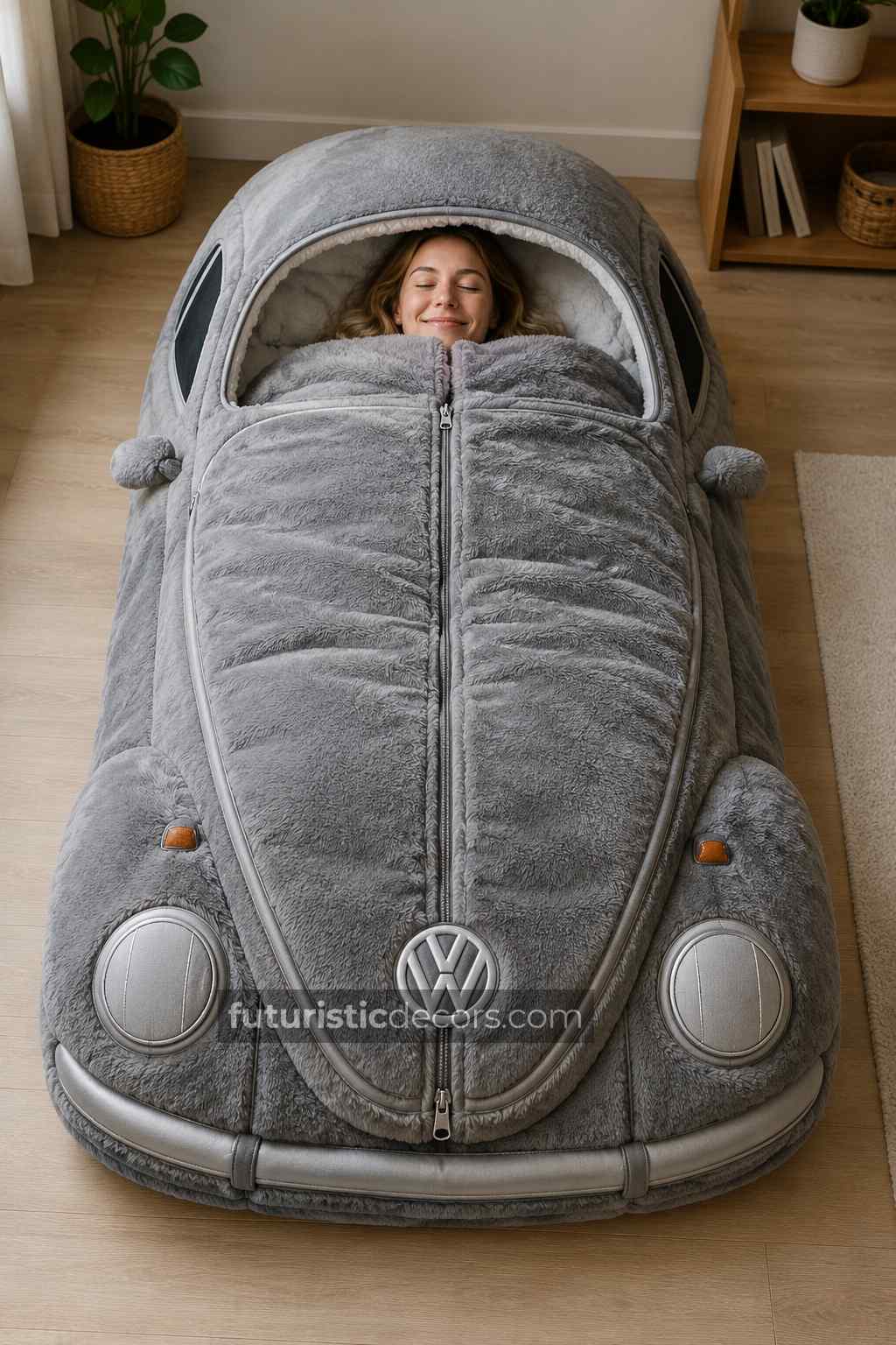 VW Beetle inspired sleeping bag