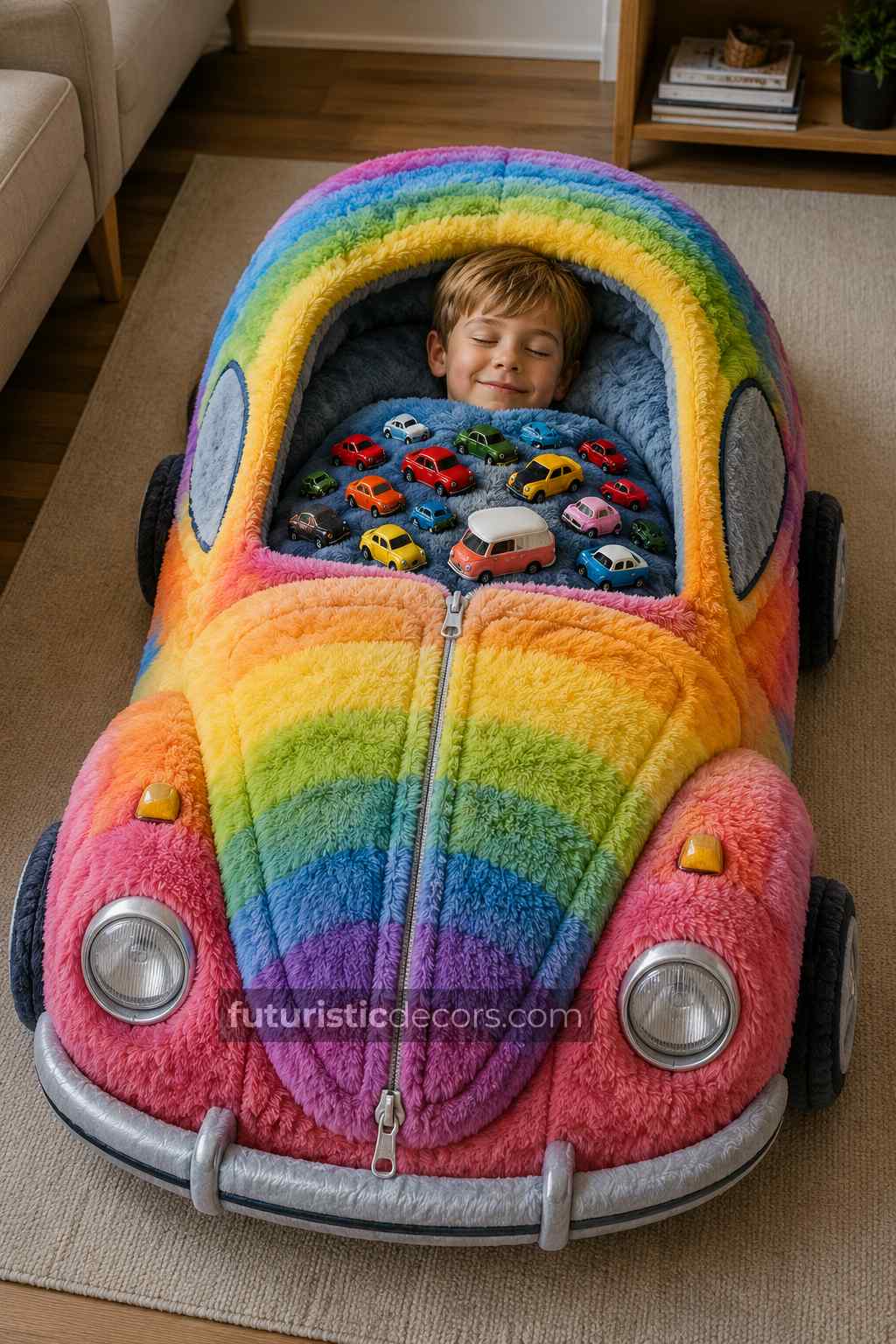 VW Beetle inspired sleeping bag