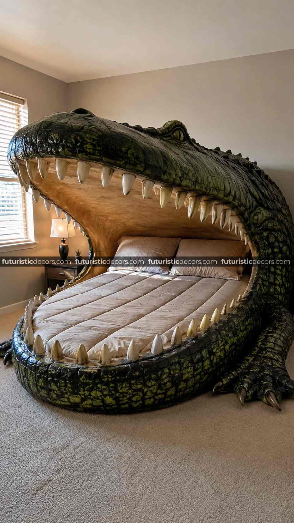 Giant Alligator Shaped Bed