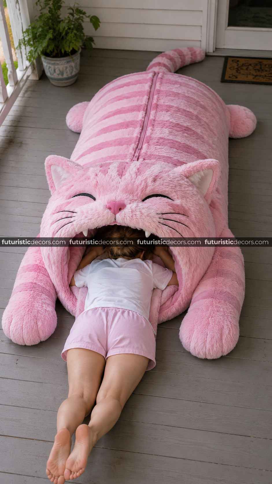 American cat shaped sleeping bag