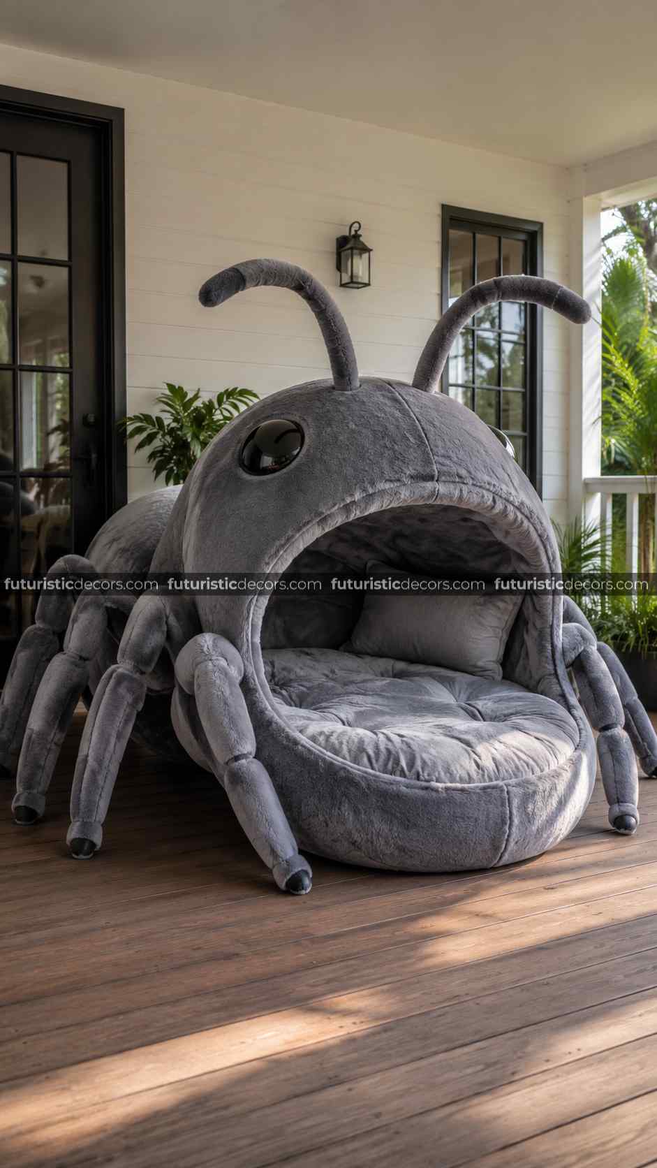 fluffy ant shaped lounger pods