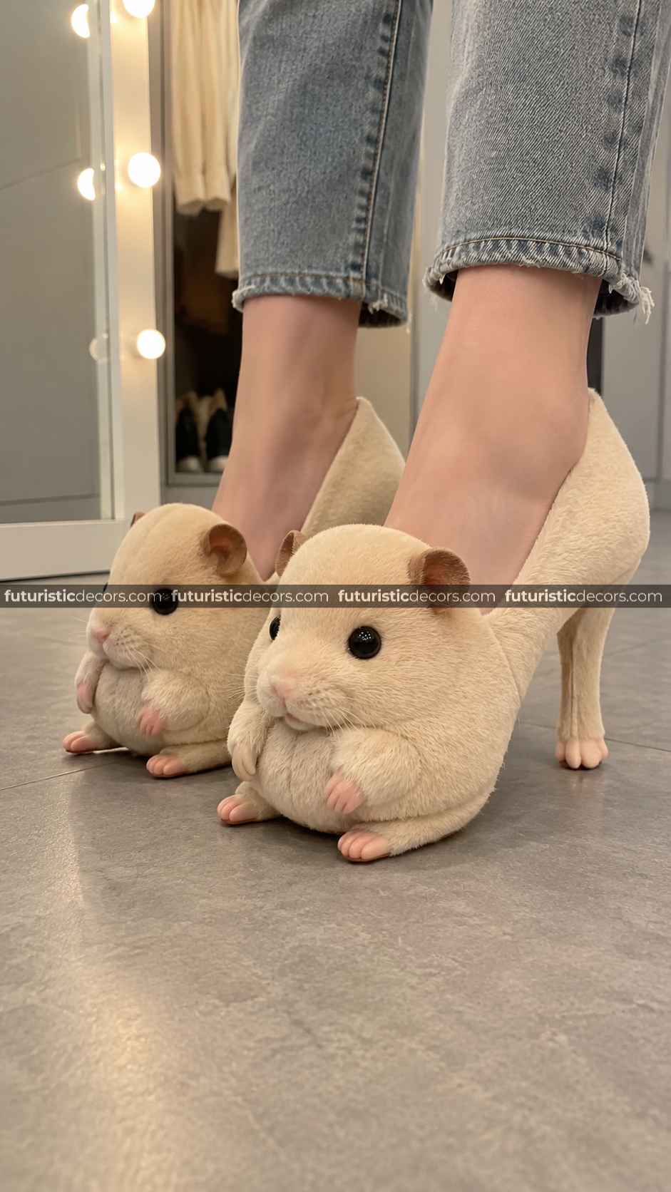 Fluffy Hamster Shaped Heels