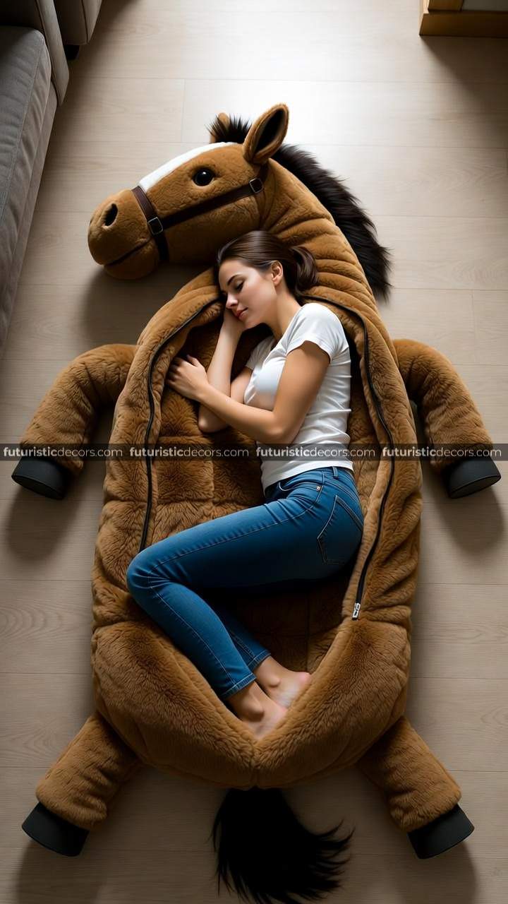Fluffy Horse Sleeping Bag