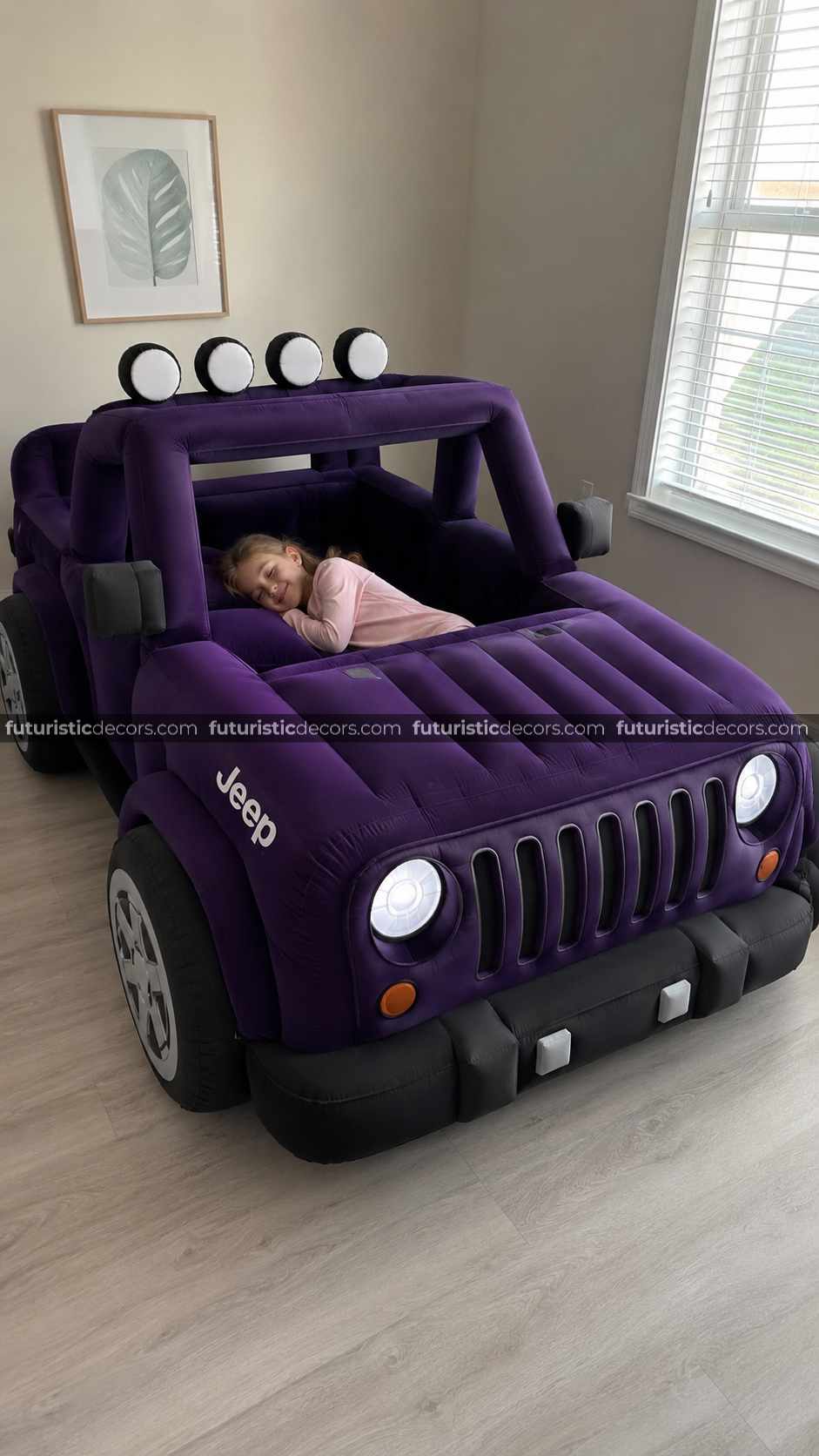Jeep car-shaped inflatable bed
