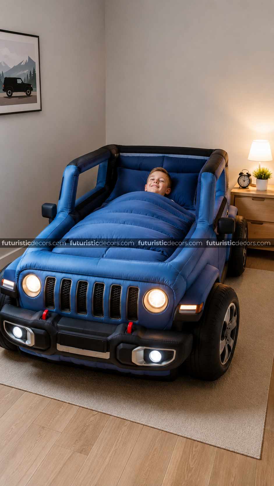 Jeep car-shaped inflatable bed