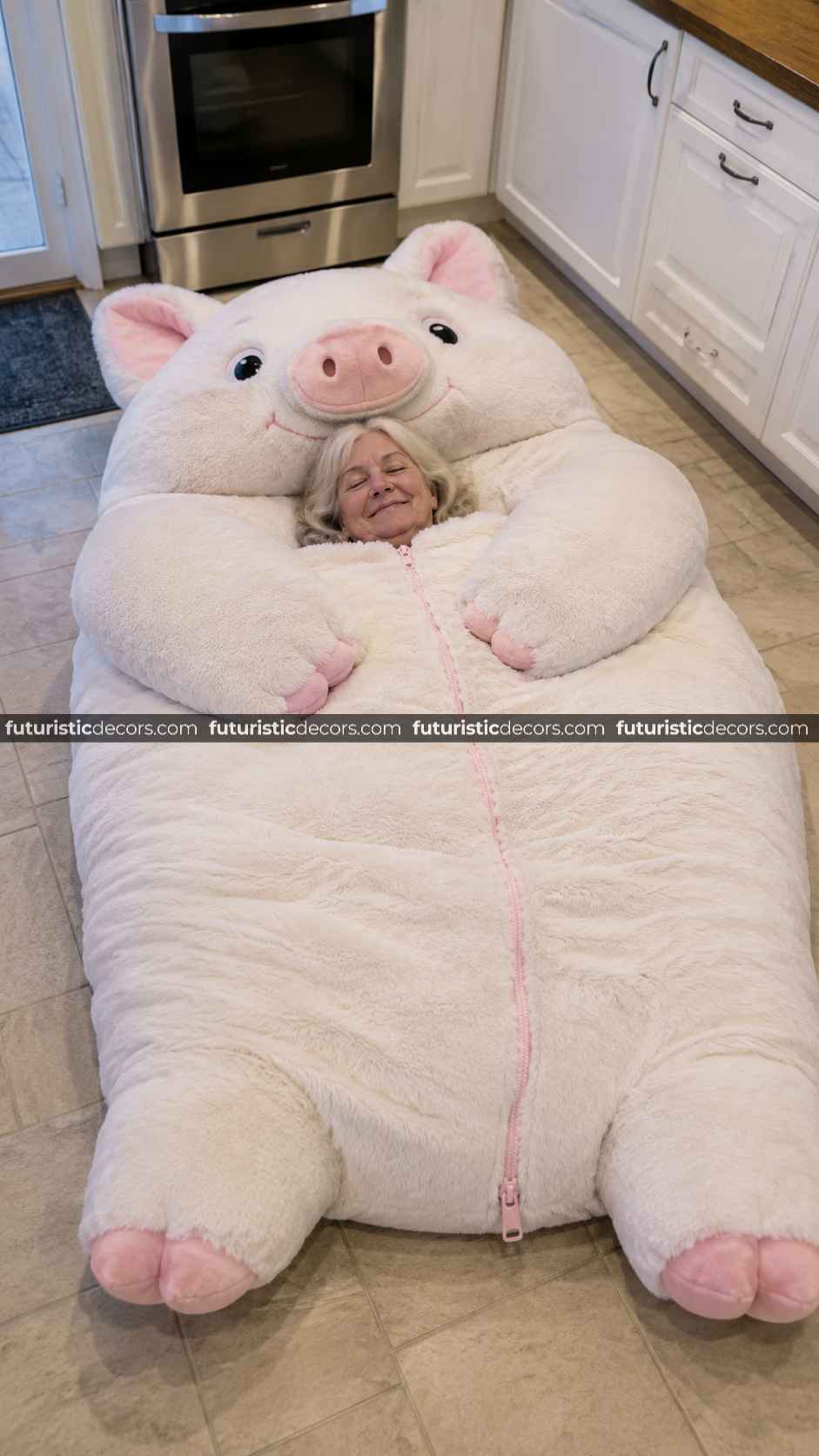 Pig Sleeping Bag | Stylish Animal-Themed Relaxation Solution fluffy pig shaped sleeping bag