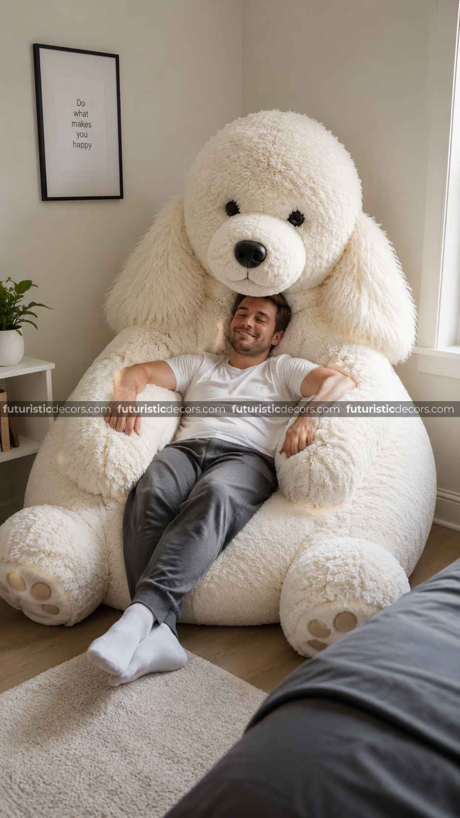 giant poodle dog bean bags