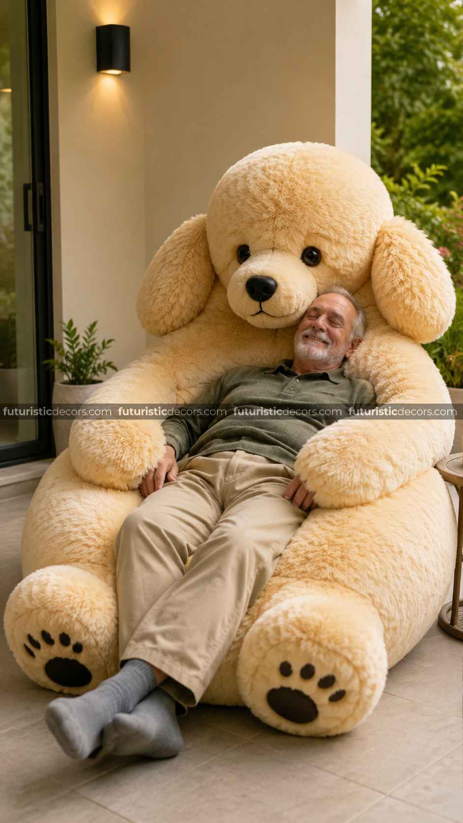 giant poodle dog bean bags