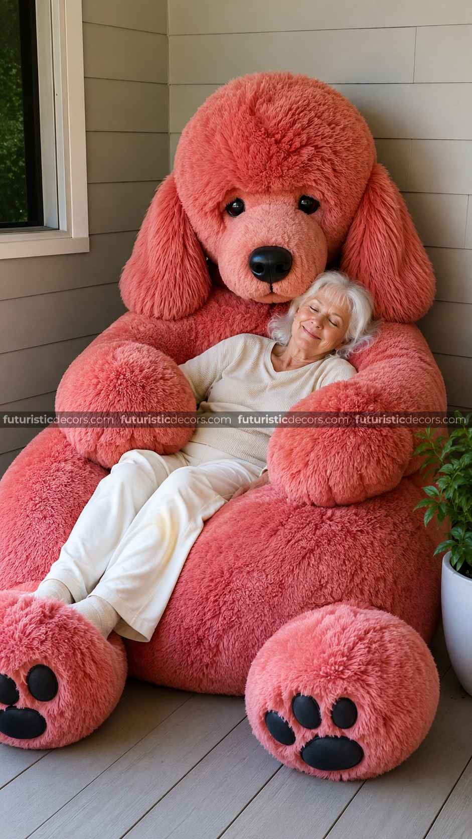 Poodle Shaped Bean Bag