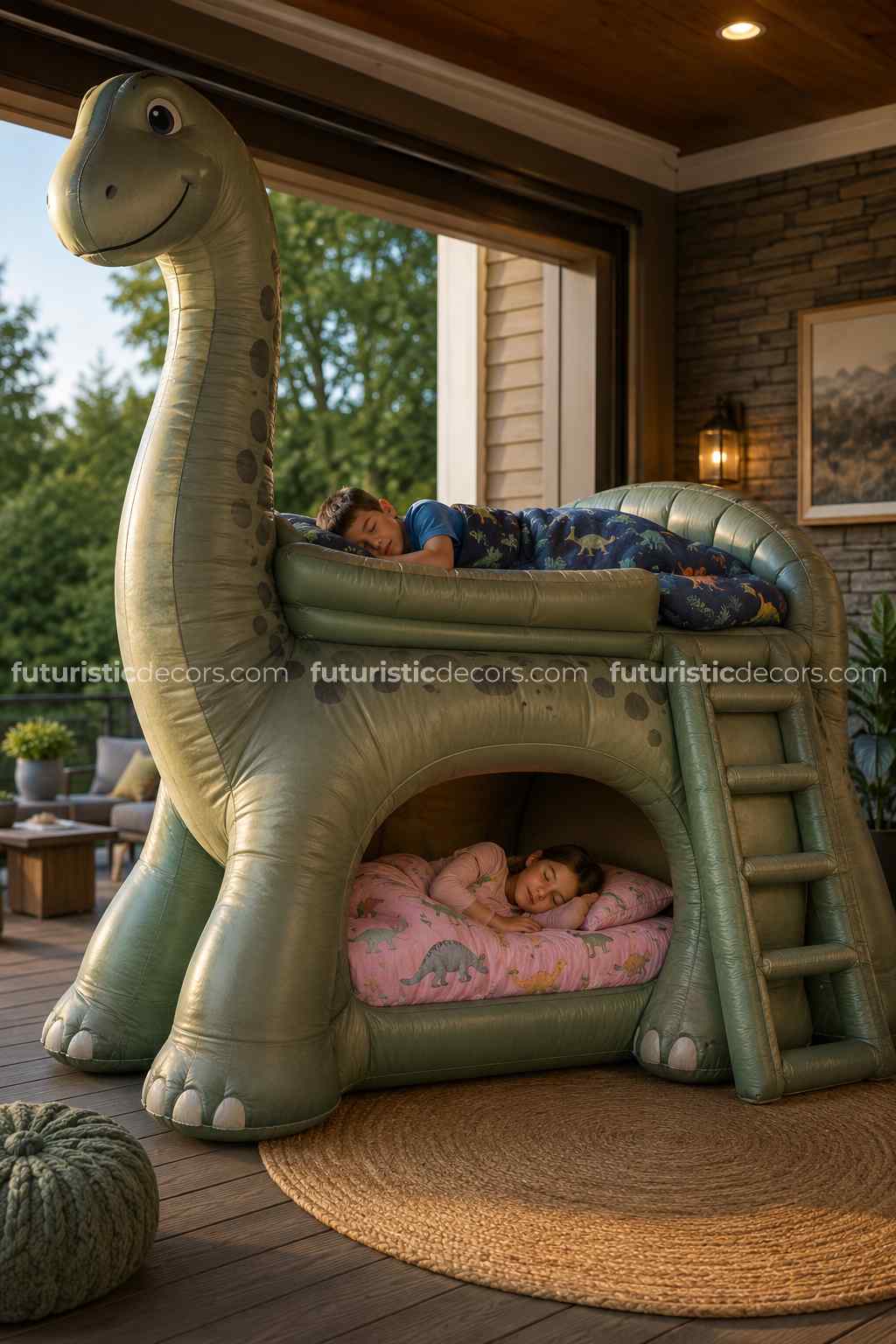 inflatable dinosaur bunk beds
