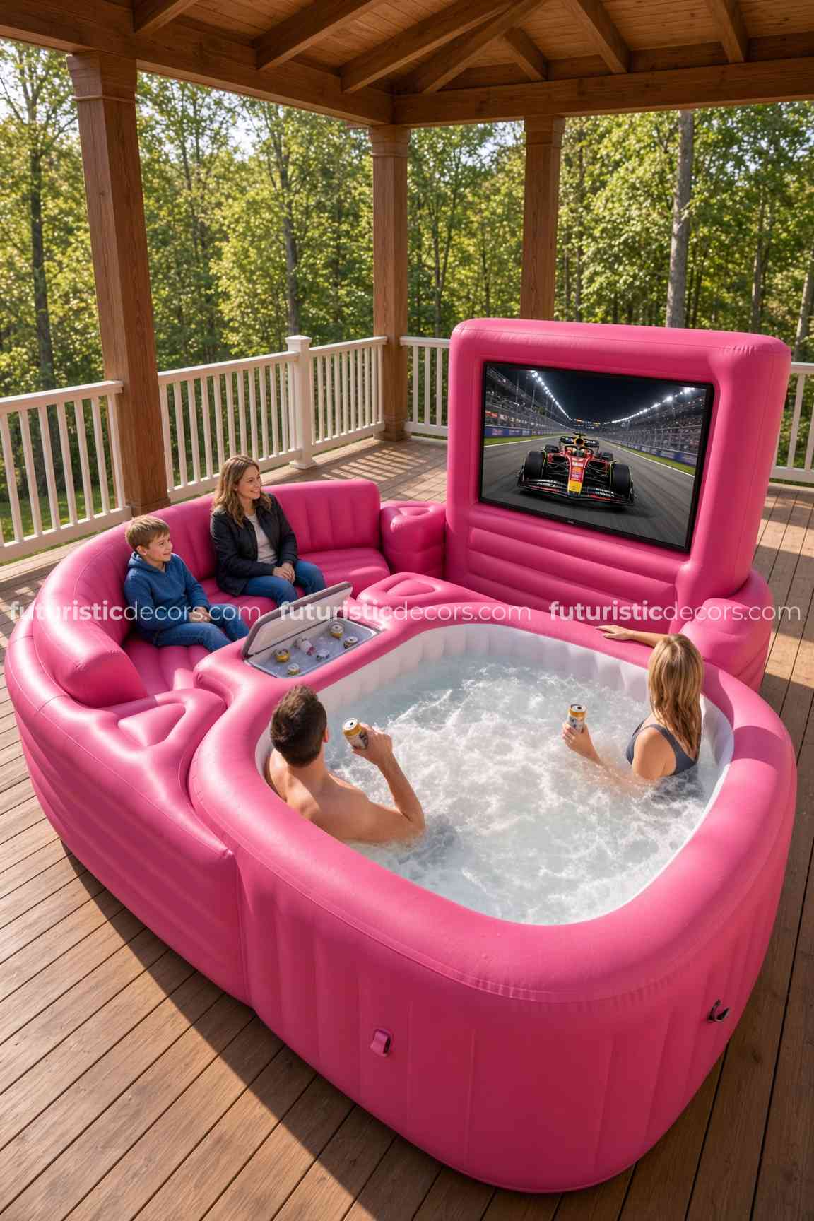 all-in-one inflatable hot tub