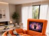 An all-in-one inflatable hot tub, sofa, and TV! all-in-one inflatable hot tub