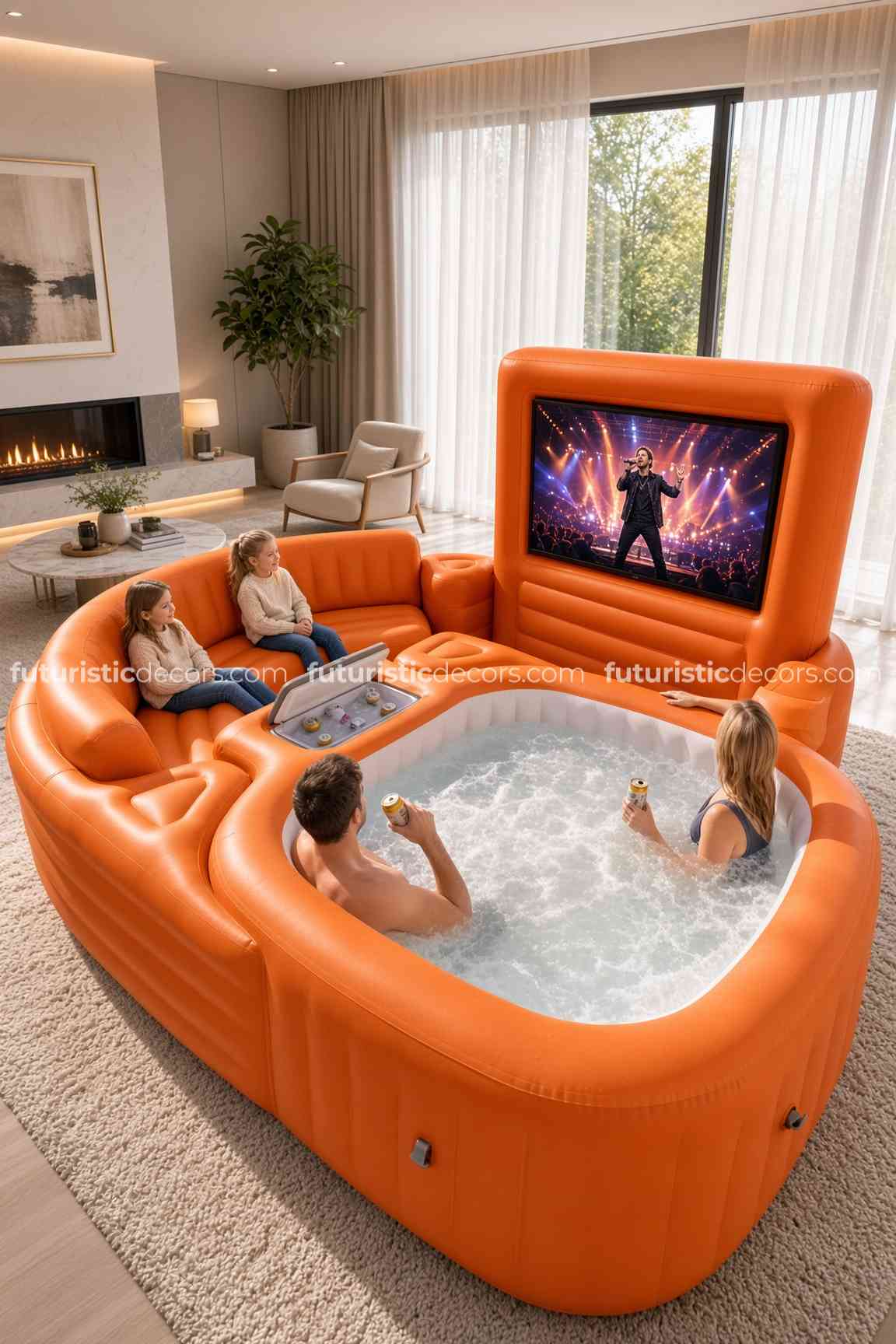 all-in-one inflatable hot tub