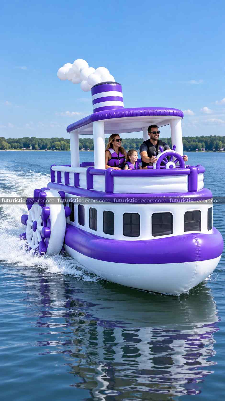 battery-operated inflatable steamboat