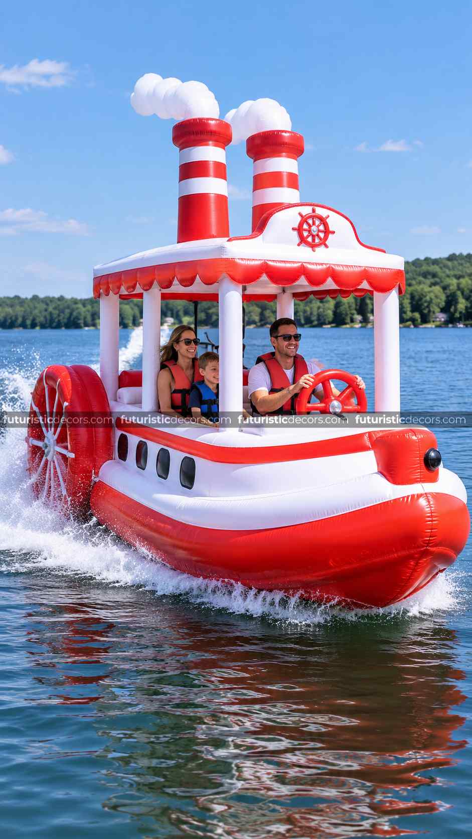 Inflatable battery powered steamboat