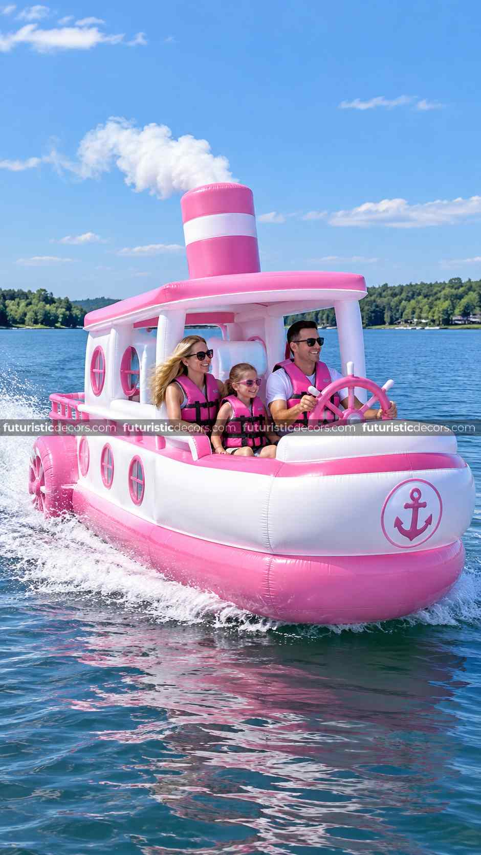 Inflatable battery powered steamboat